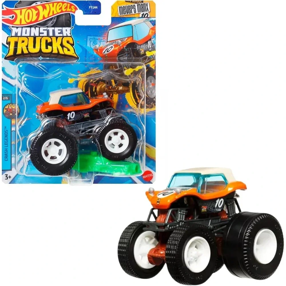 Hot Wheels Monster Trucks Meyers Manx New For 2025 Crash Legends W/Crushed Car